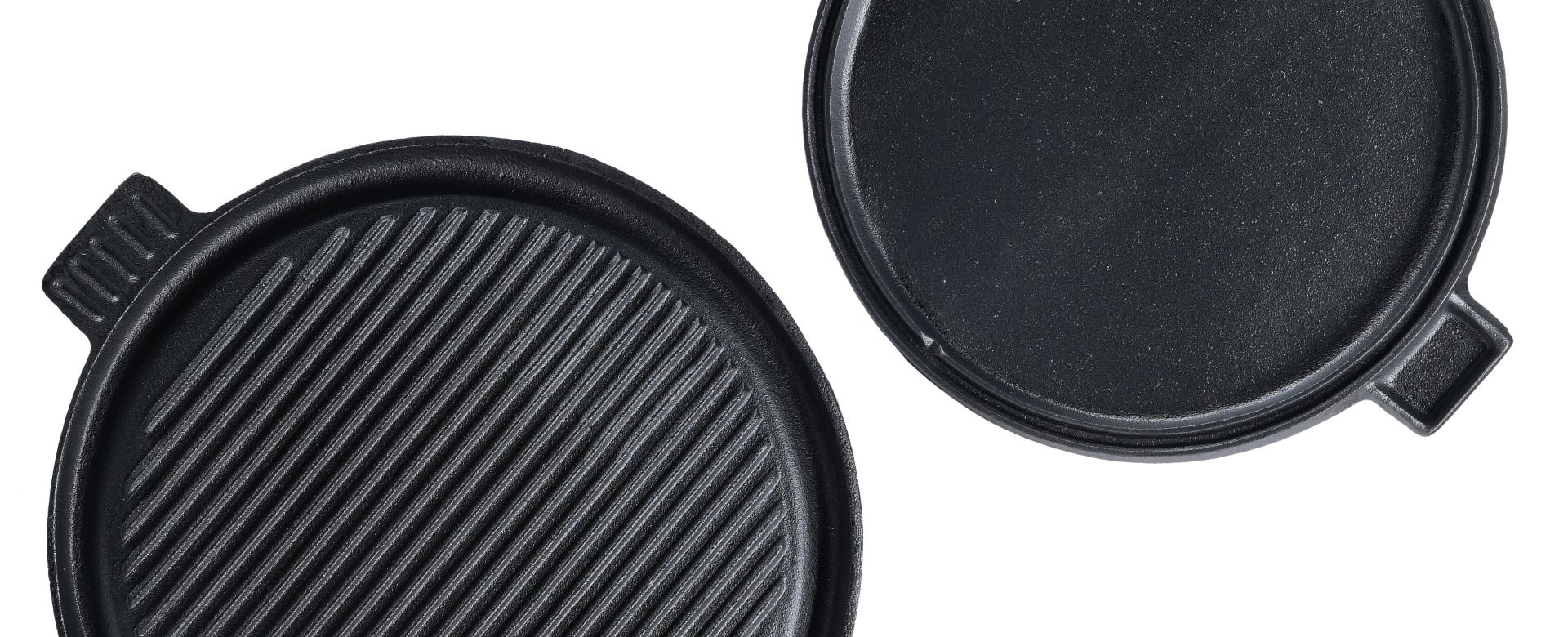 Piastra grill in ghisa per cucinare